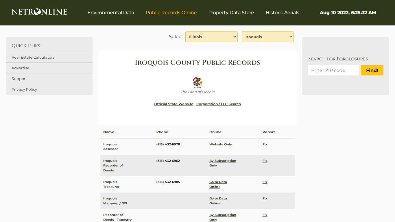 NETR Online • Iroquois • Iroquois Public Records, Search ...